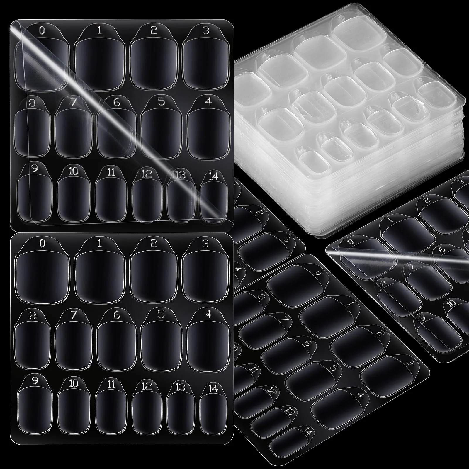 High-Performance Teenitor 600pcs Press on Nail Adhesive Tabs 15 Sizes of Nail Stickers for Press ons Press on Nails Glue Stickers Press on Nail Sticky Tabs Quality