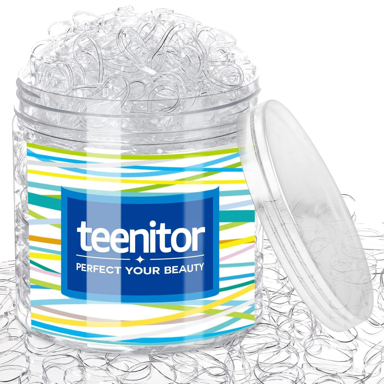 Minimalist Teenitor Clear Elastic Hair Bands 2000pcs Mini Hair Rubber Bands Hair Ties Soft Hair Elastics Ties 2mm in Width and 30mm in Length Eco-Friendly