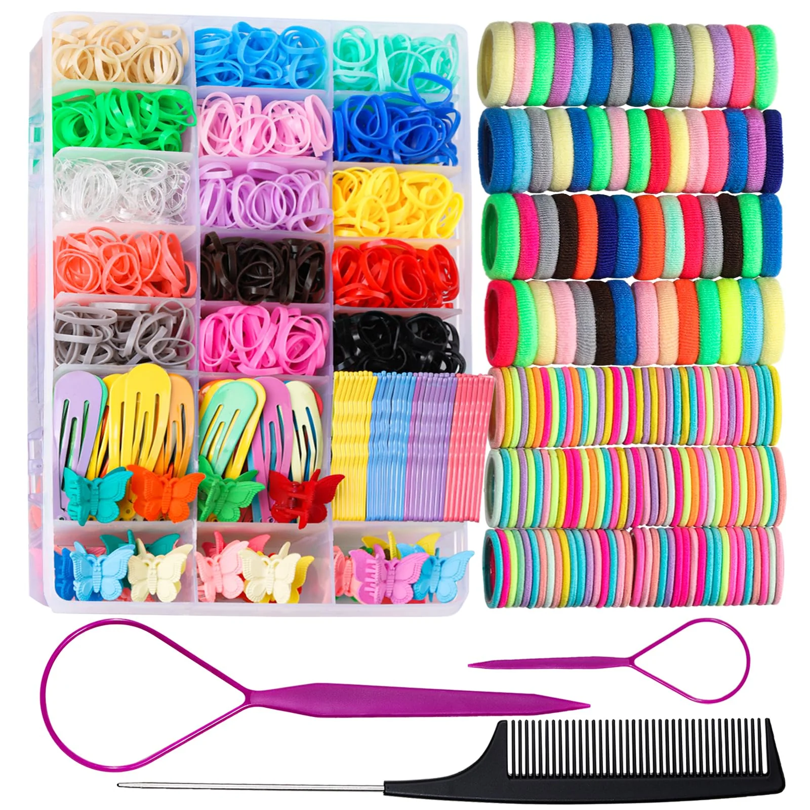 Modern Teenitor Hair Rubber Bands Elastic Hair Ties Hair Accessories for Girls Colorful Rubber Bands for Hair Baby Hair Ties Hair Elastic for Toddler Environmentally Friendly