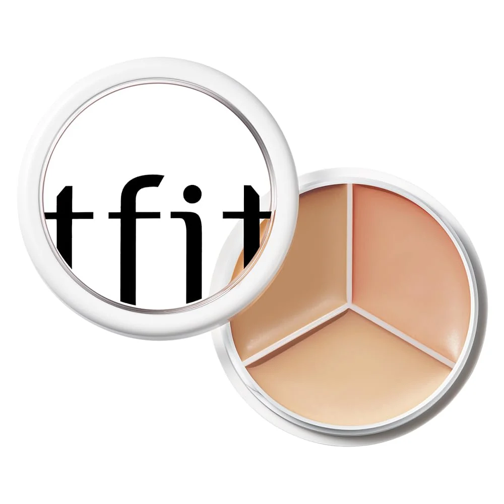 Enhanced TFIT 3 Color Concealer Cream Palette Full Coverage Shade 02 Warm 0.52 Oz Organic