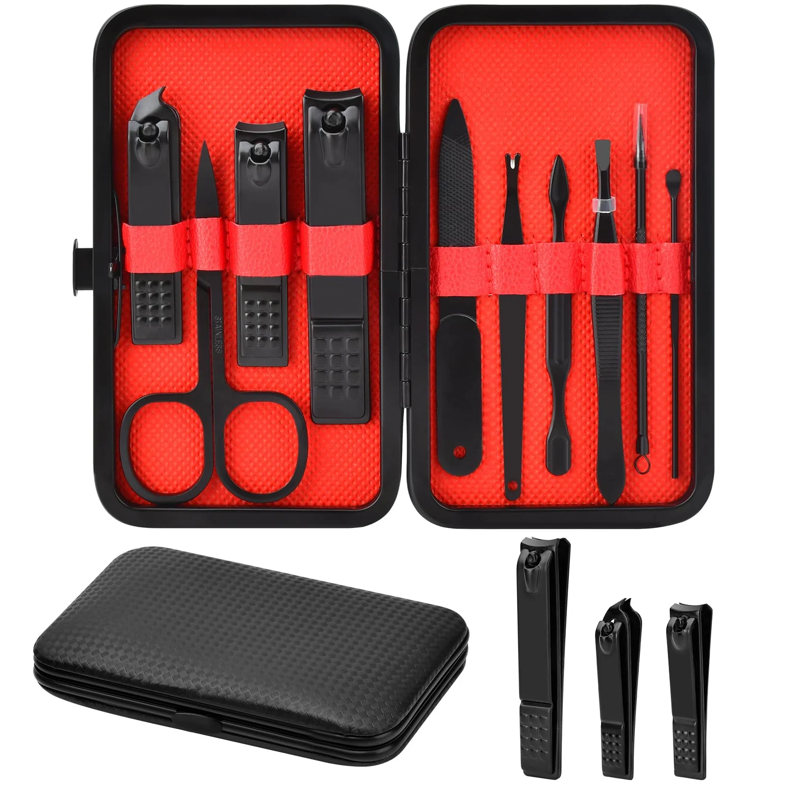 Casual Manicure Set Gifts for Men Professional Stainless Steel Nail Clipper Kit Care Tools for Dad Him Husband Brother Boyfriend Teen Boys for Birthday Innovative