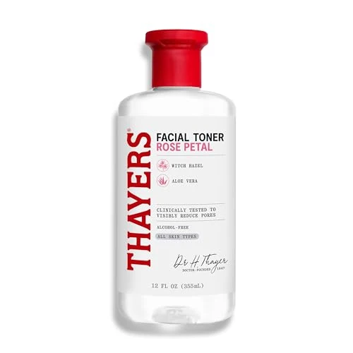 Premium Material THAYERS Alcohol- Rose Petal Witch Hazel Facial Toner for Glowing Skin Soothing Hydrating Refreshing Toner for All Skin Types 12oz Packaging Breathable
