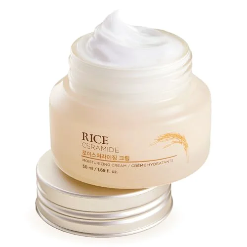 Elegant The Face Shop Rice Ceramide Cream Hydrating Face Moisturizer for Dry Combination Skin Lightweight Fast-absorbing 1.69 fl. oz. Advanced