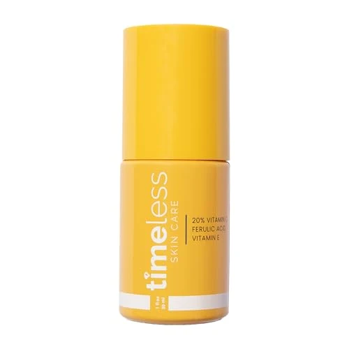 User-Friendly Timeless Skin Care Vitamin C Serum with Vitamin E Ferulic Acid - Brightening Serum - for Oily Dry Skin - Fragrance- - 1 oz Refined