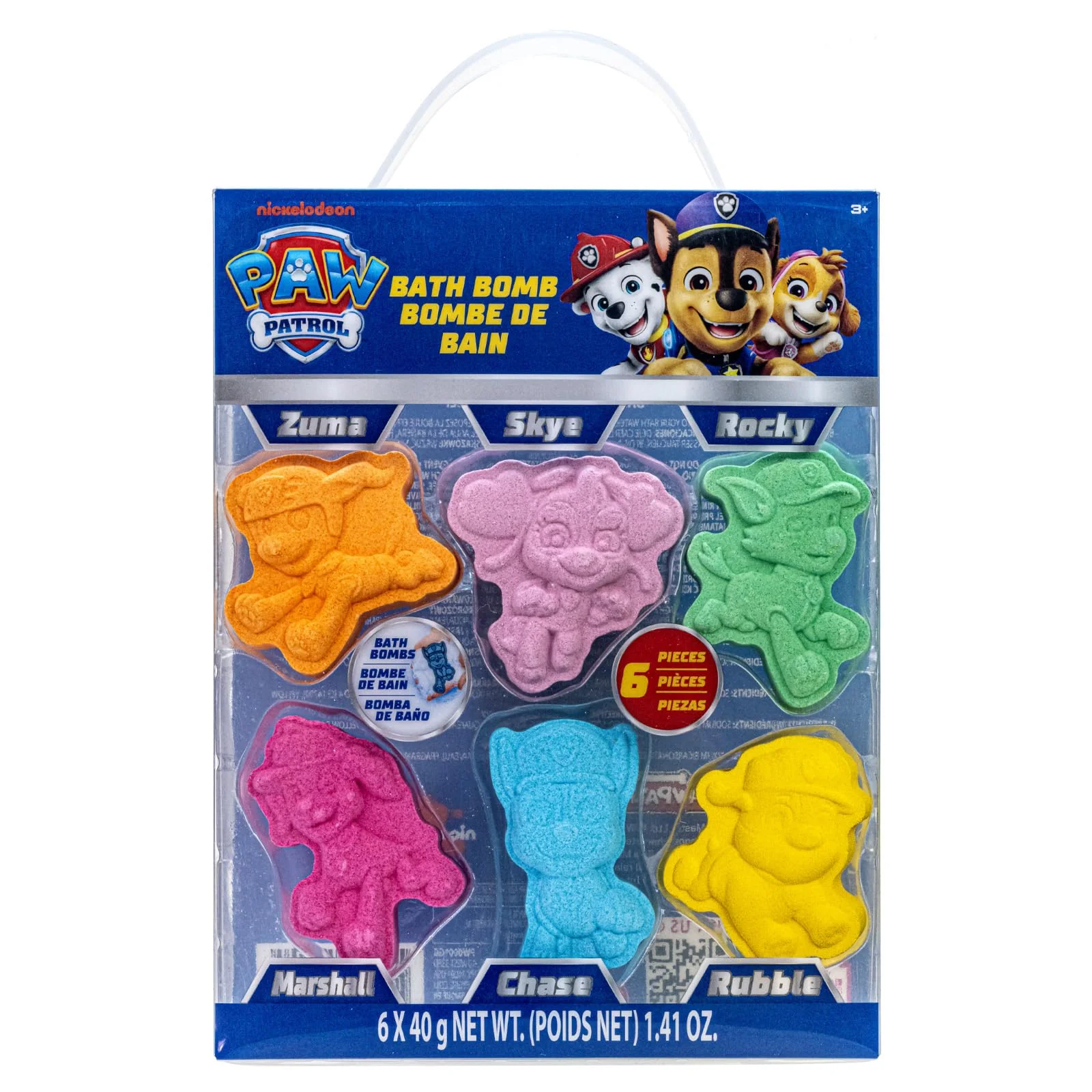 Safe Paw Patrol 6 pc Kid Bath Bomb Set Cucumber Melon Scented Bath Toy Ages 3 Convenient