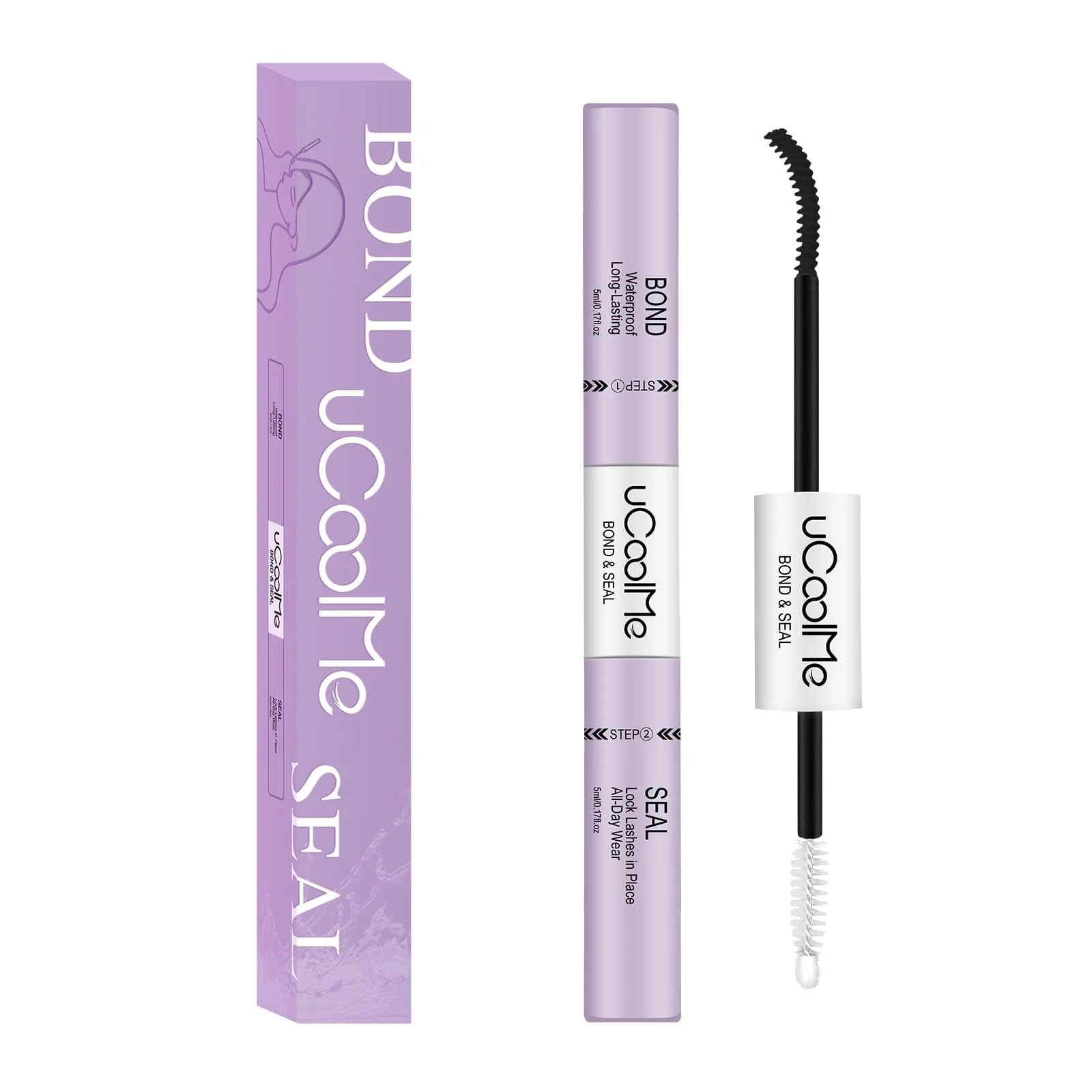 Superior uCoolMe Lash Bond and Seal Waterproof 10ML for Lash Clusters 144Hours SuperStrong Long-Lasting Non-Irritating Eyelash Glue for DIY at Home Black 10ML First-Class