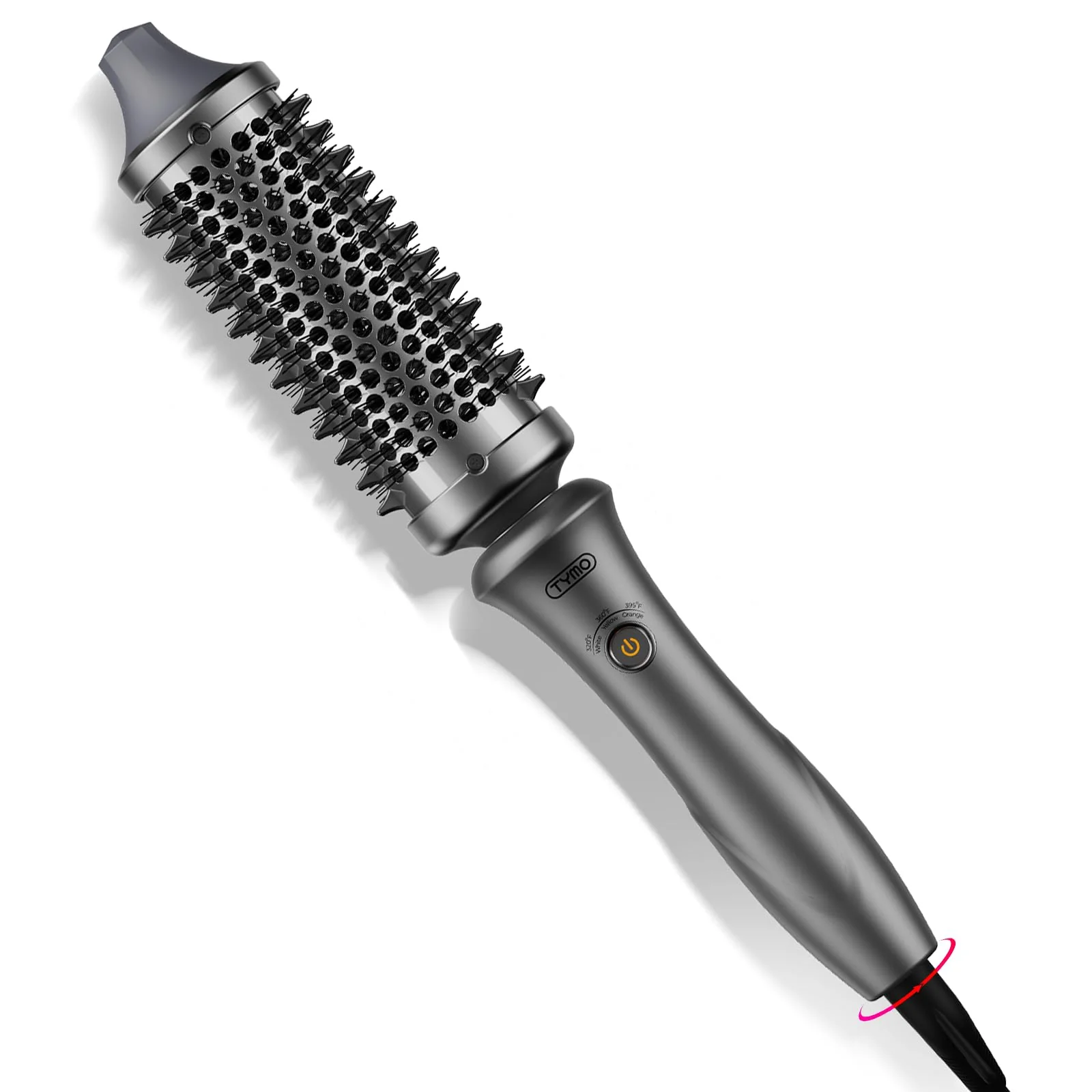 Eco-Friendly TYMO 2.0 Thermal Brush Curling Brush - STYLUX 1.7 Blowout Volumizer with Flexi-Fit for Hair Straightening Heated Round Styler Tool Hair Environmentally Friendly