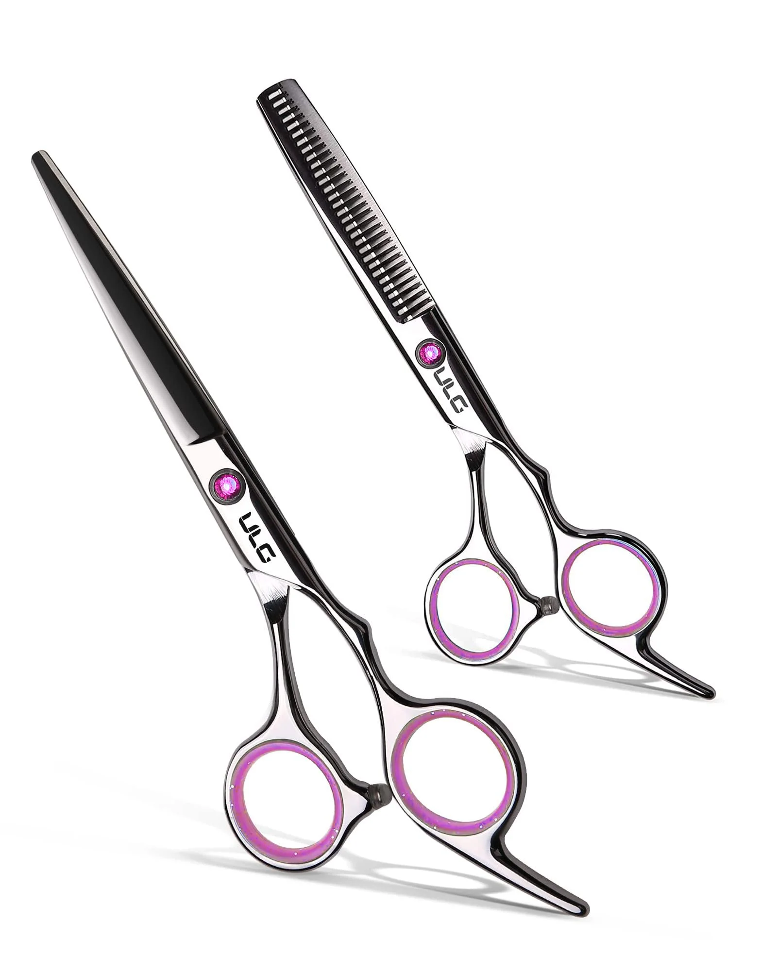Superior ULG Hair Cutting Scissors Thinning Shears Kit Professional Barber Hairdressing Salon Razor Edge Scissor Japanese Stainless Steel 6.5 inch - Classic Sophisticated