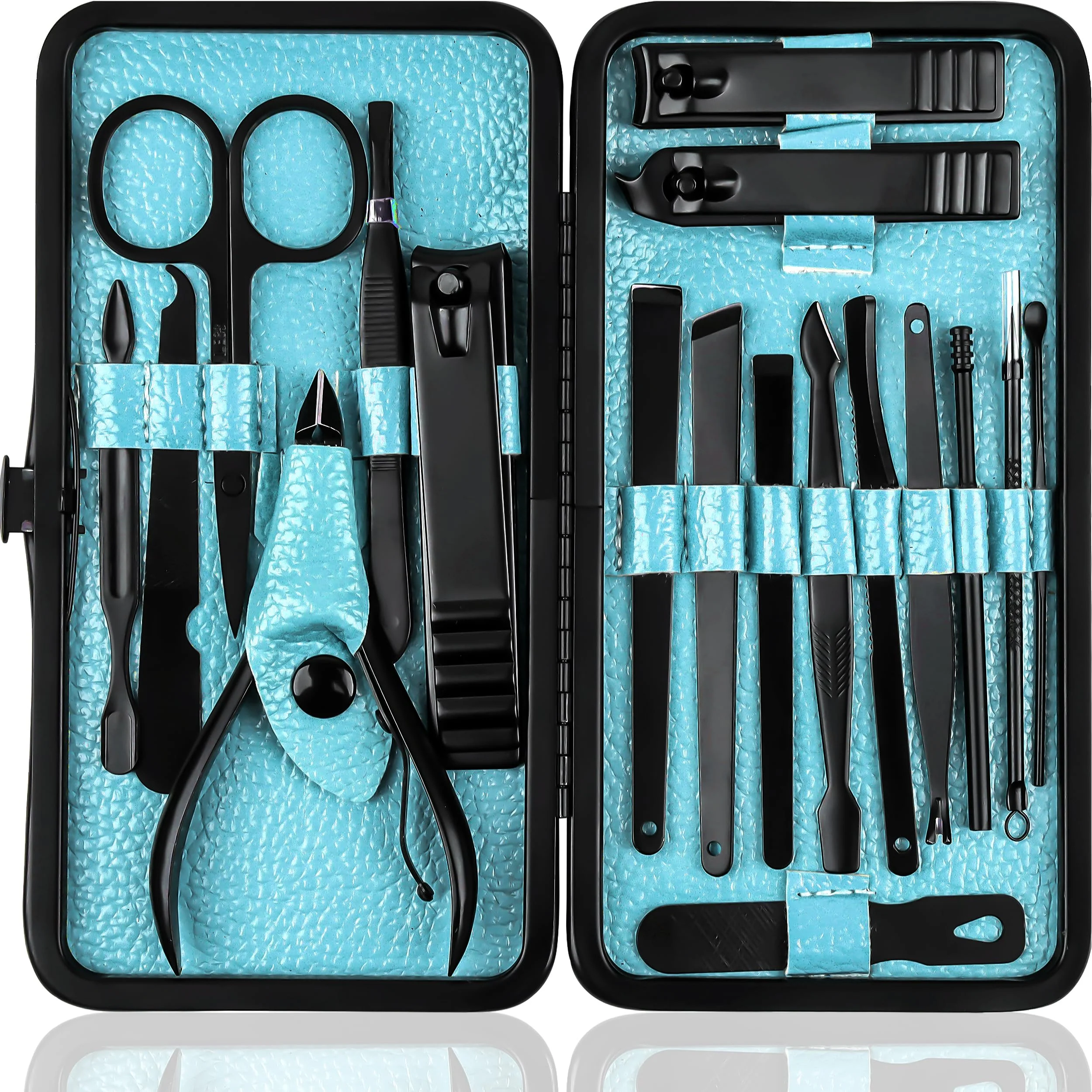 Expertly Made Utopia Care - Manicure Kit for Women and Men Manicure Set with Nail Clippers or Nail Kit Includes Fingernail Toenail Clippers 18-Pcs Pedicure Kit Luxury