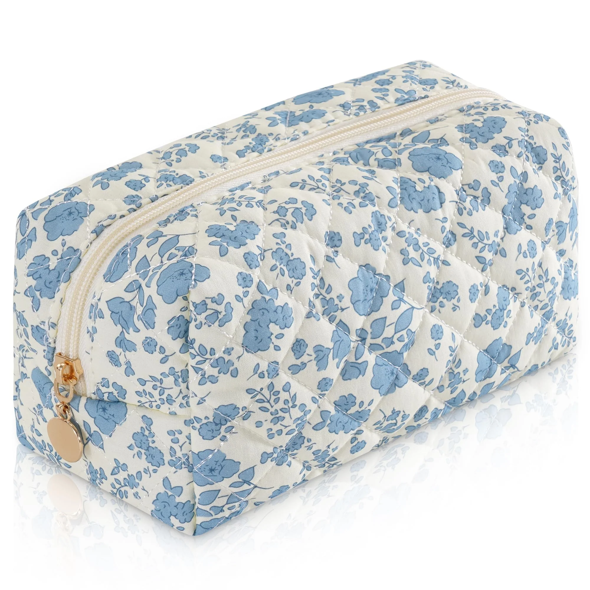 First-Class UUYUUY Makeup Bag Travel Toiletry Bag for Women Small Cosmetic Bags Cute Quilted Cotton Makeup Pouch for Purse Emergency Bag Pencil Case Accessory Detailed
