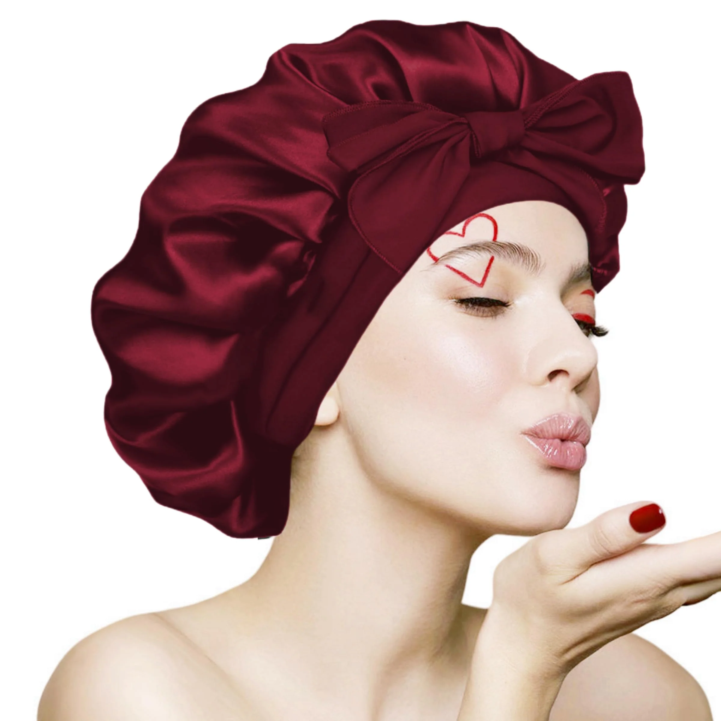 Smooth Silk Bonnet for Sleeping Women Hair Bonnet for Sleeping Silk Night Cap for Curly Natural Hair Skin Russet Large Dependable