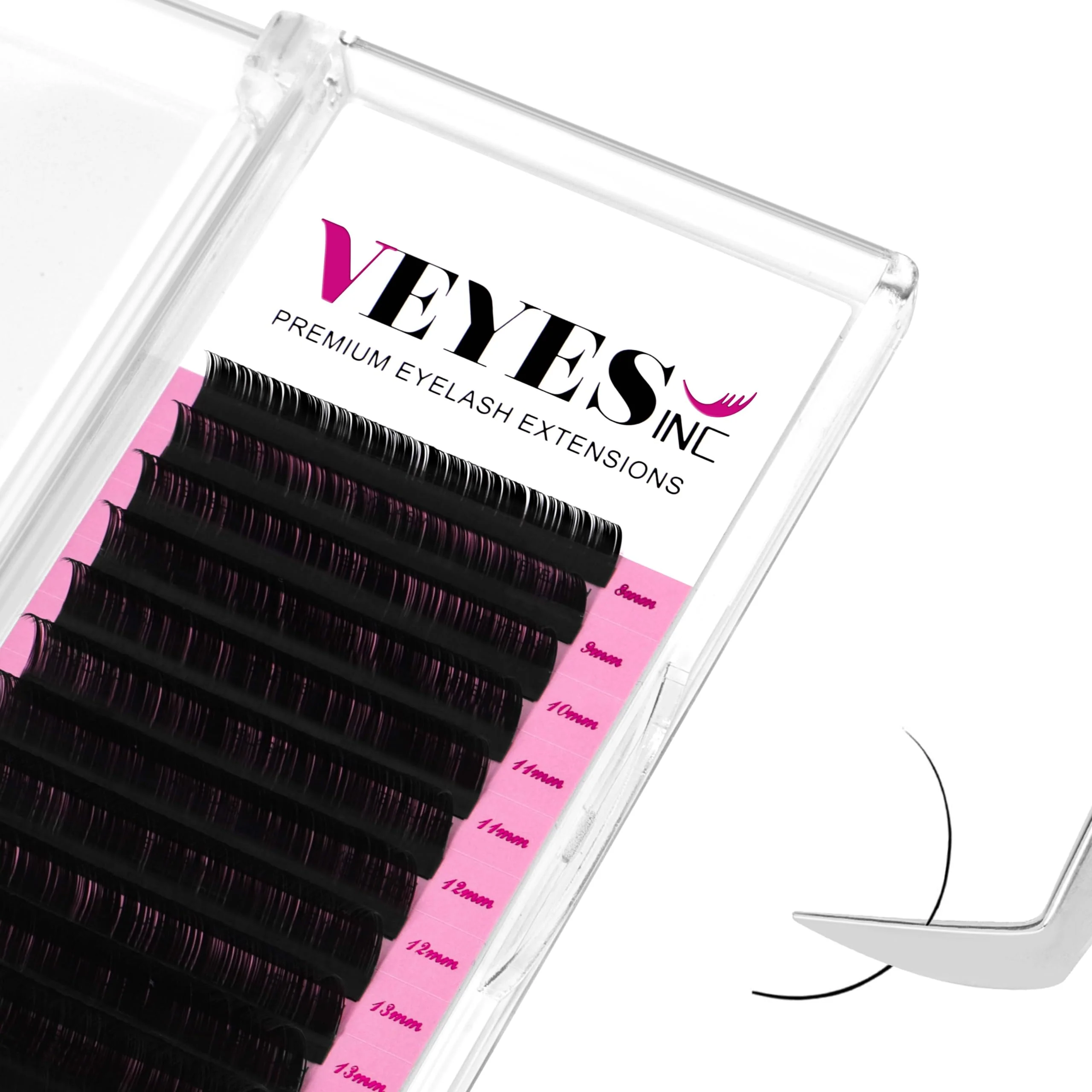 Clean VEYES INC Classic Volume Lash Extensions 0.03-0.20 J B L C CC D DD Curl 5-25mm Mixed Single Length Tray Premium Silk Eyelashes Professional Powerful