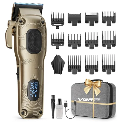 Exceptional VGRPRO Hair Clippers for Men Professional Cordless Corded Barber Clippers for Hair Cutting with Package Case Electric Grooming Kit for Home Convenient