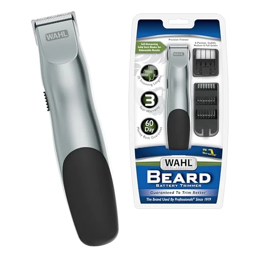 High-Grade Wahl Groomsman Battery Operated Facial Hair Trimmer for Beard Mustache Trimming Including Light Detailing and Body Grooming - Model 9906-717V Exceptional