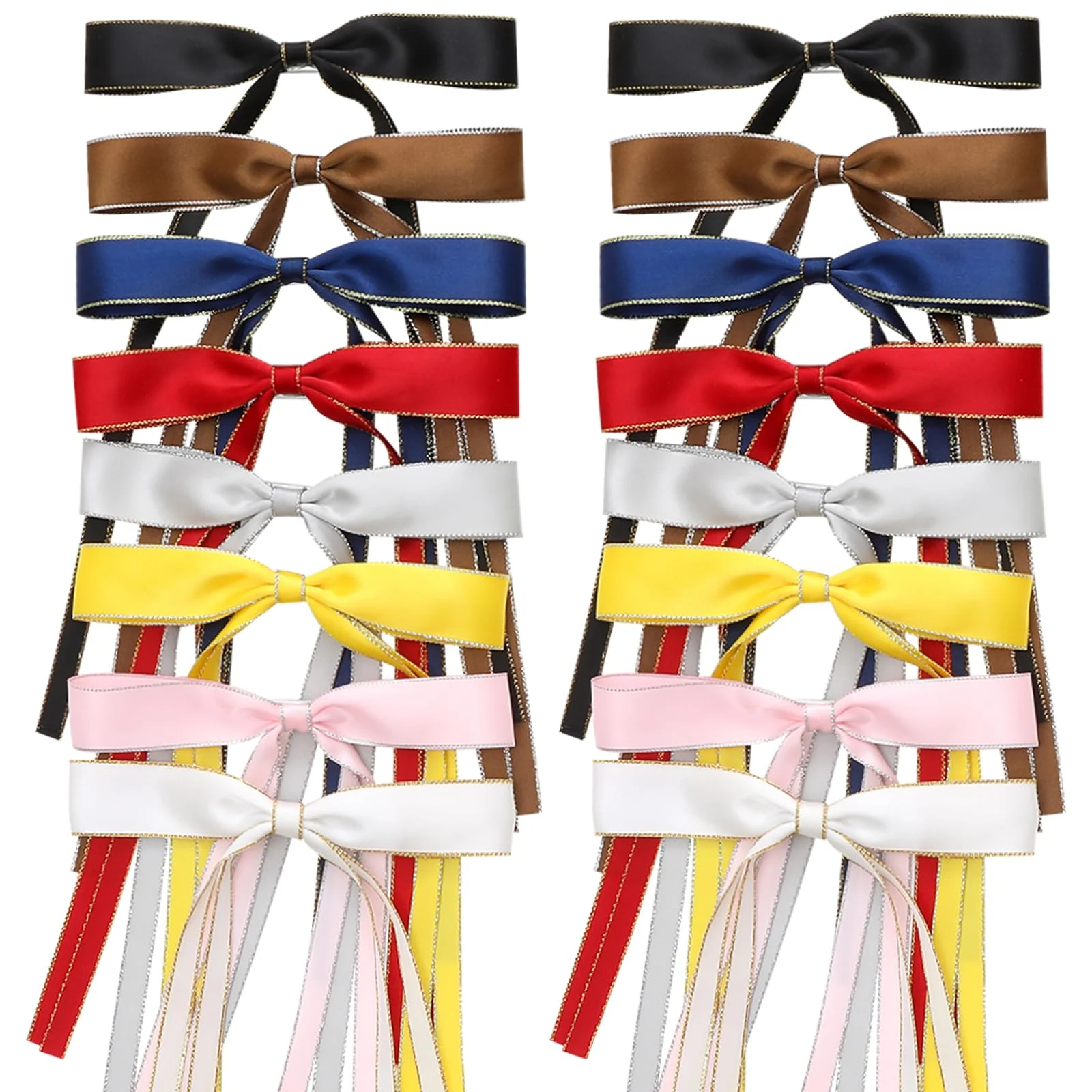 Expertly Made WORTL 16 PCS Hair Bows for Women Ribbon Hair Bows With Long Tail Hair bow clips Hair Barrettes for Women Accessories Enhanced