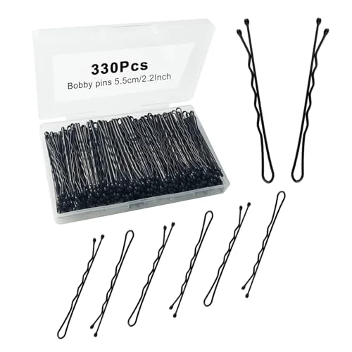 Smart 330 Pcs 2.2 Inch Black Bobby Pins Set of Hairpins with Box Premium Hair Pins for Kids Girls and Women Great for All Hair Types Specialty