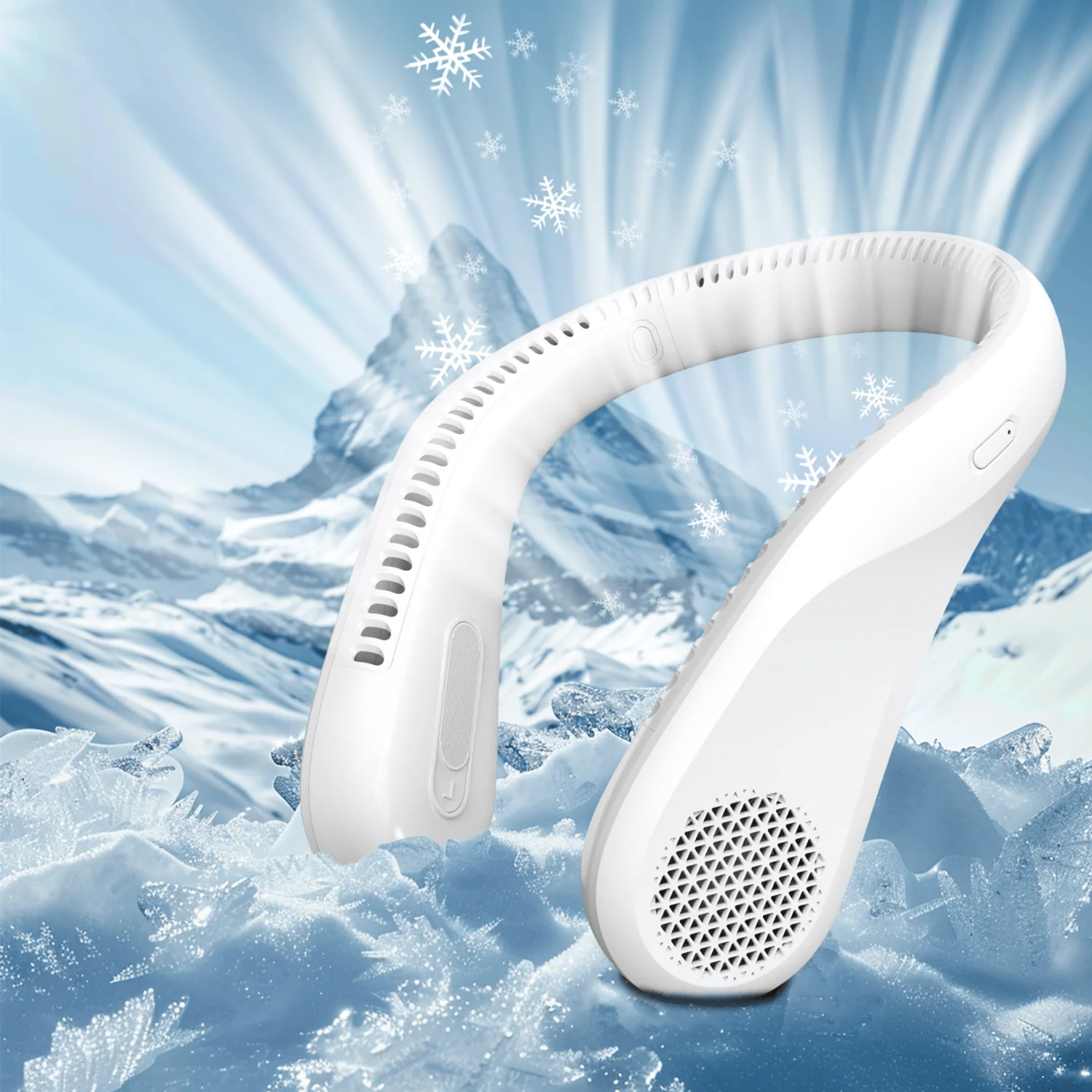 Detailed Portable Neck Fan Blade-less 3 Speeds 5200mAh Battery Limited Time High-Quality
