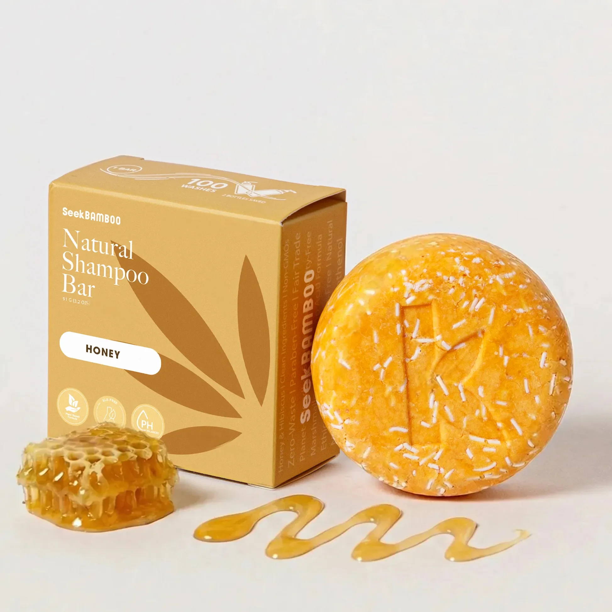 Breathable Honey Shampoo BarHoney Shower Bundle Natural