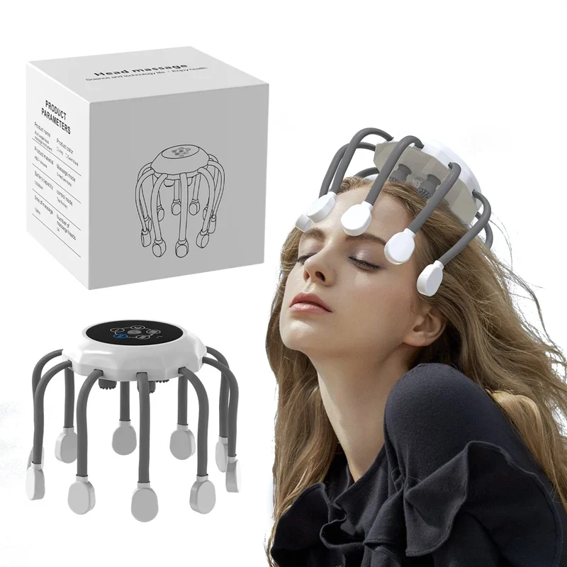 Relaxed KTS Electric Red Light Head Massager – 5 Modes Stress Relief Professional