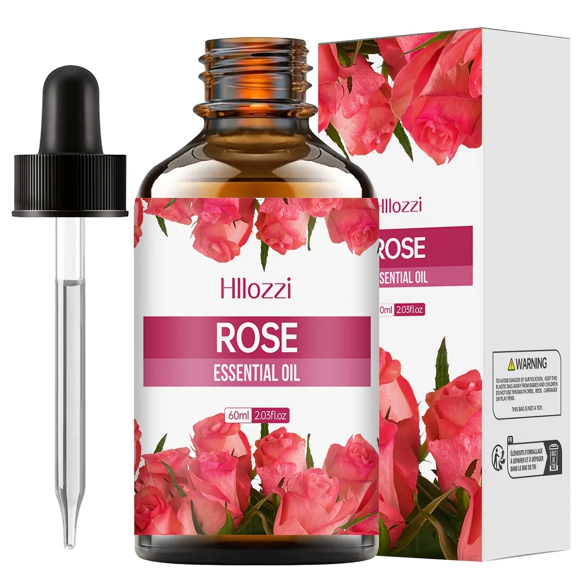 Dependable 60ml Rose Essential Oil for Massage Bath Skincare Expertly Made