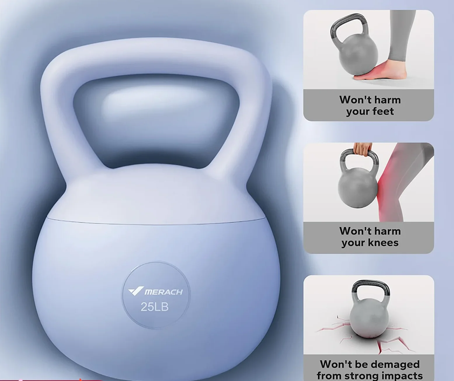 Flexible MERACH Soft Kettlebell with Non-Slip Handle Cushion Base Efficient