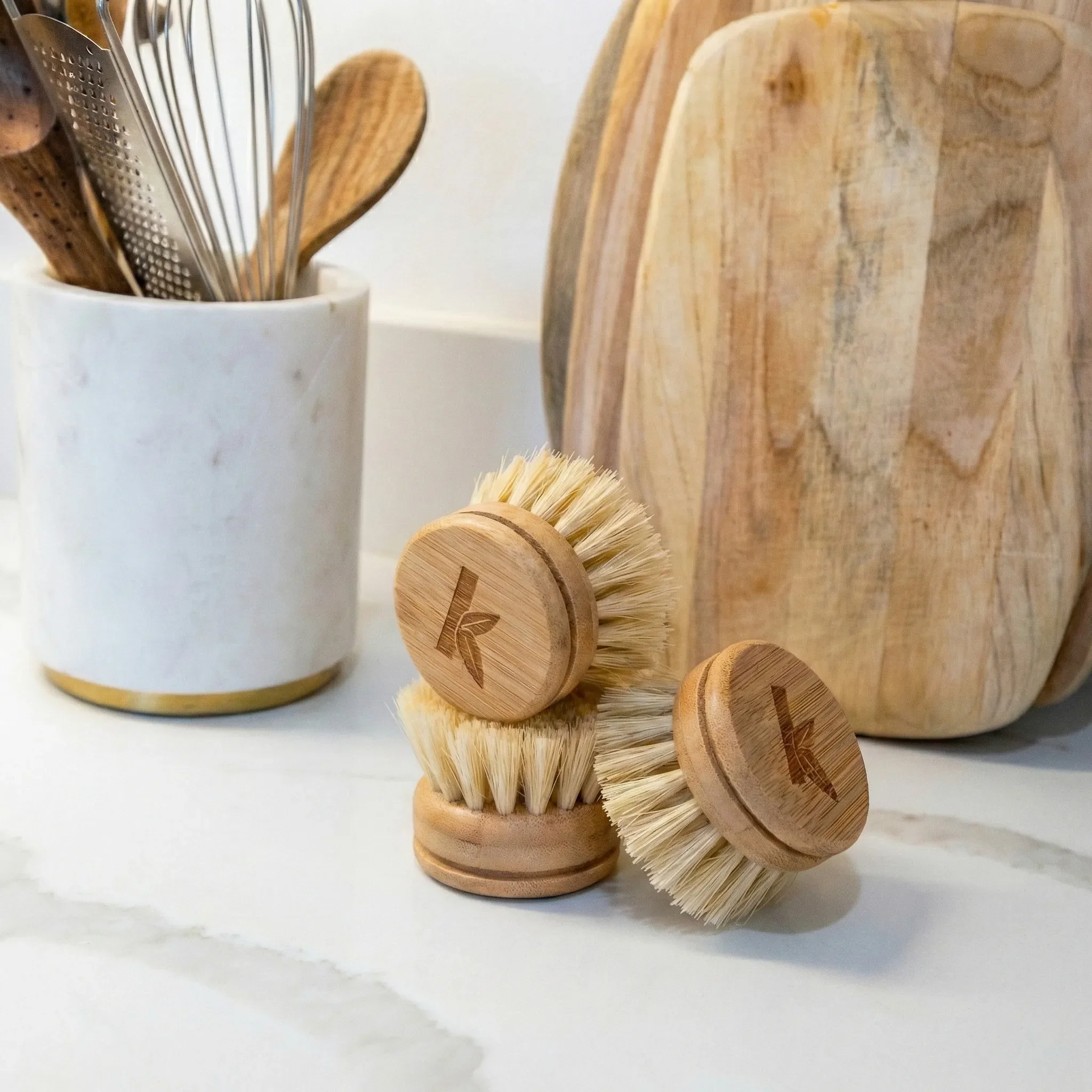 Expertly Made Bamboo Dish Brush Heads Crafted