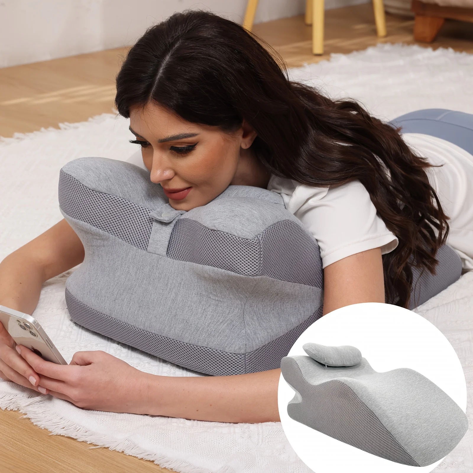 Fashionable Supportive Wedge Pillow for Back Neck Leg Acid Reflux Effective