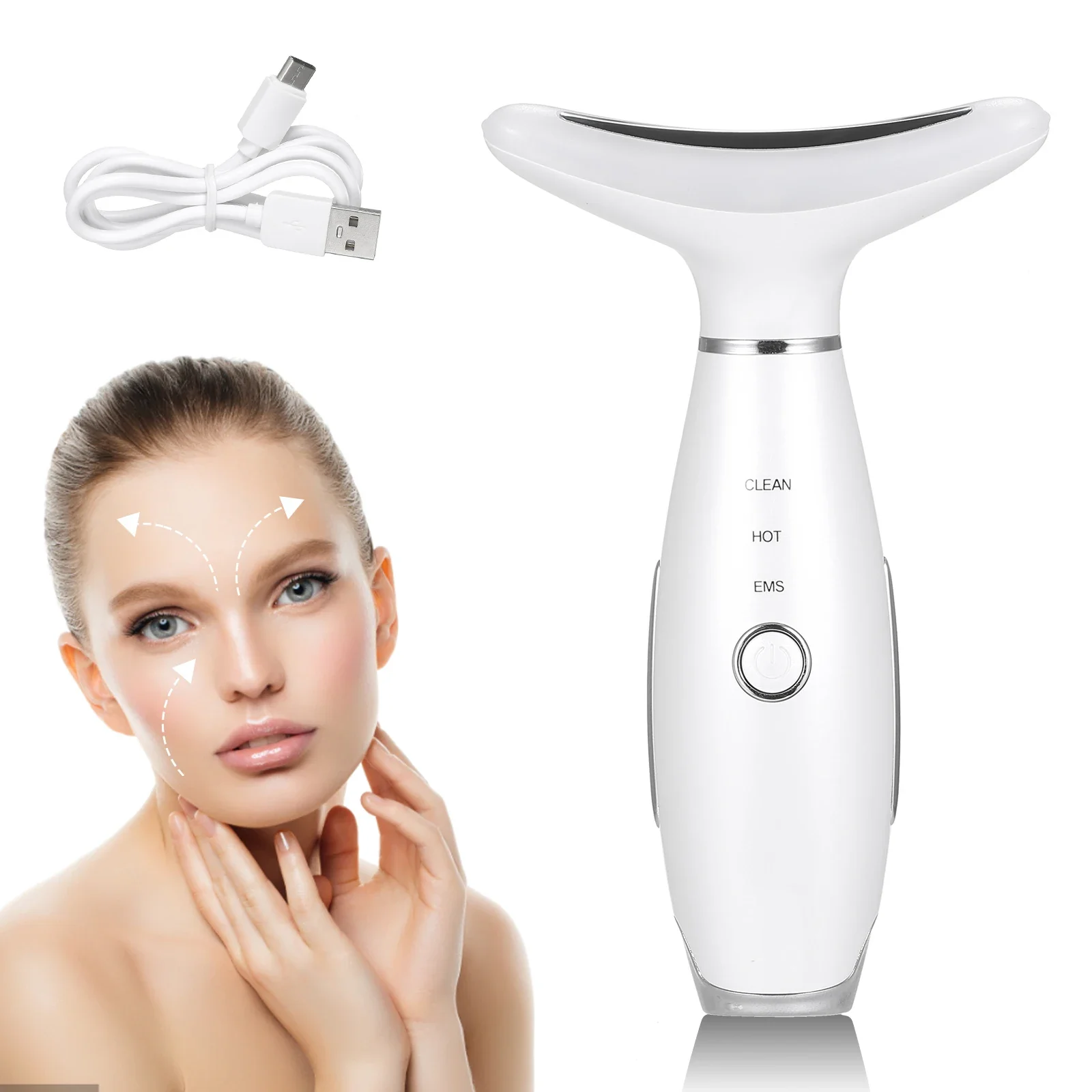 High-Quality Neck Massager with LED Therapy Heating Skin Lifting Tool Pure