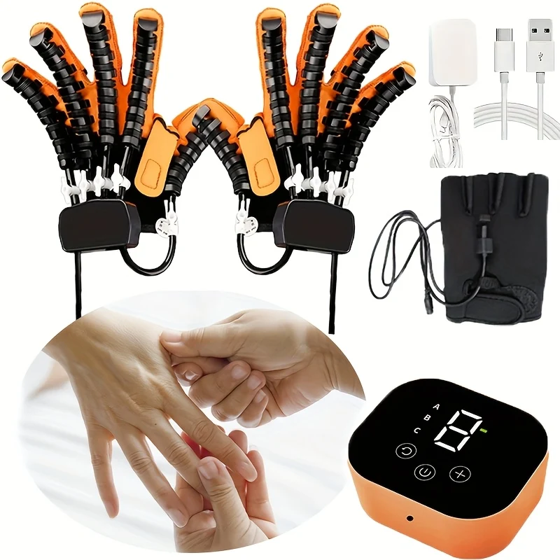 Luxury Intelligent Hand Massage Finger Training Rehab Gloves Safe