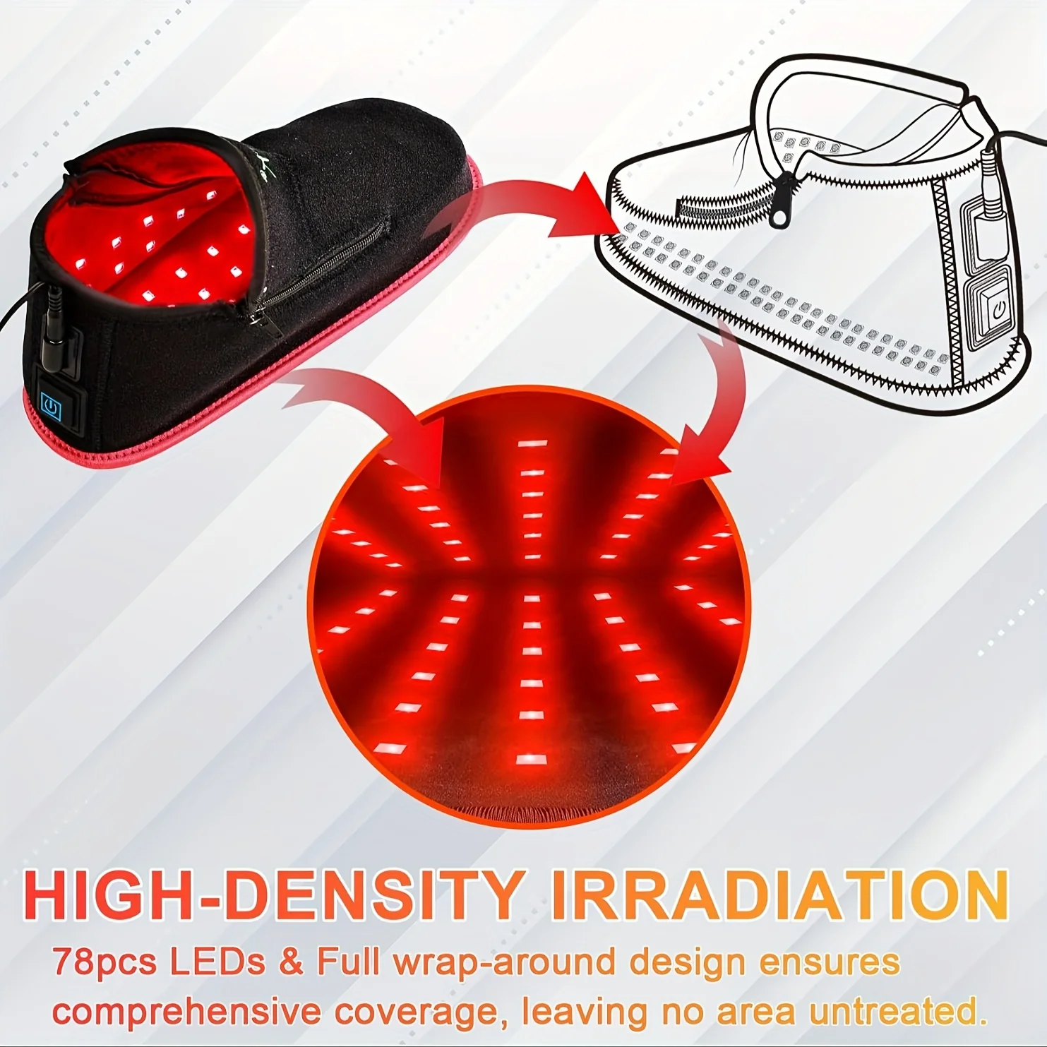 Classic UTK Red Light Therapy Shoe 660nm 850nm Foot Relief Modern