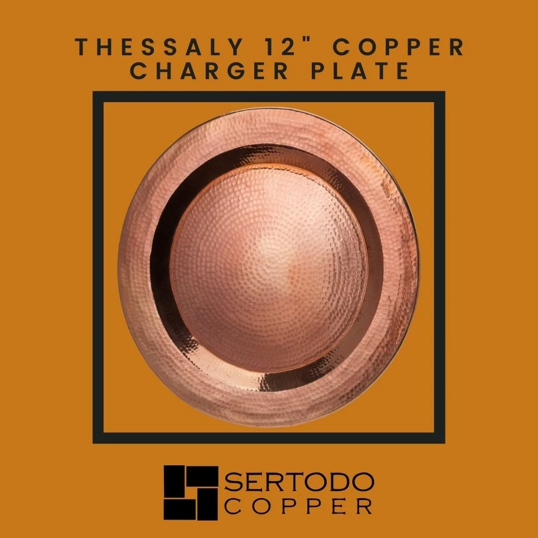 High-End Thessaly 12 Inch Copper Charger Plate Refined