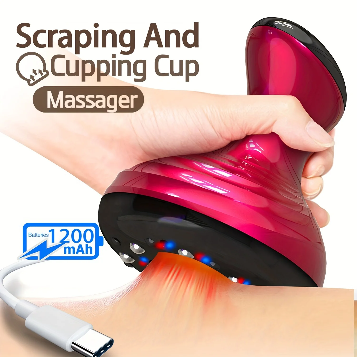 Certified Electric Cupping Gua Sha Massager Detailed