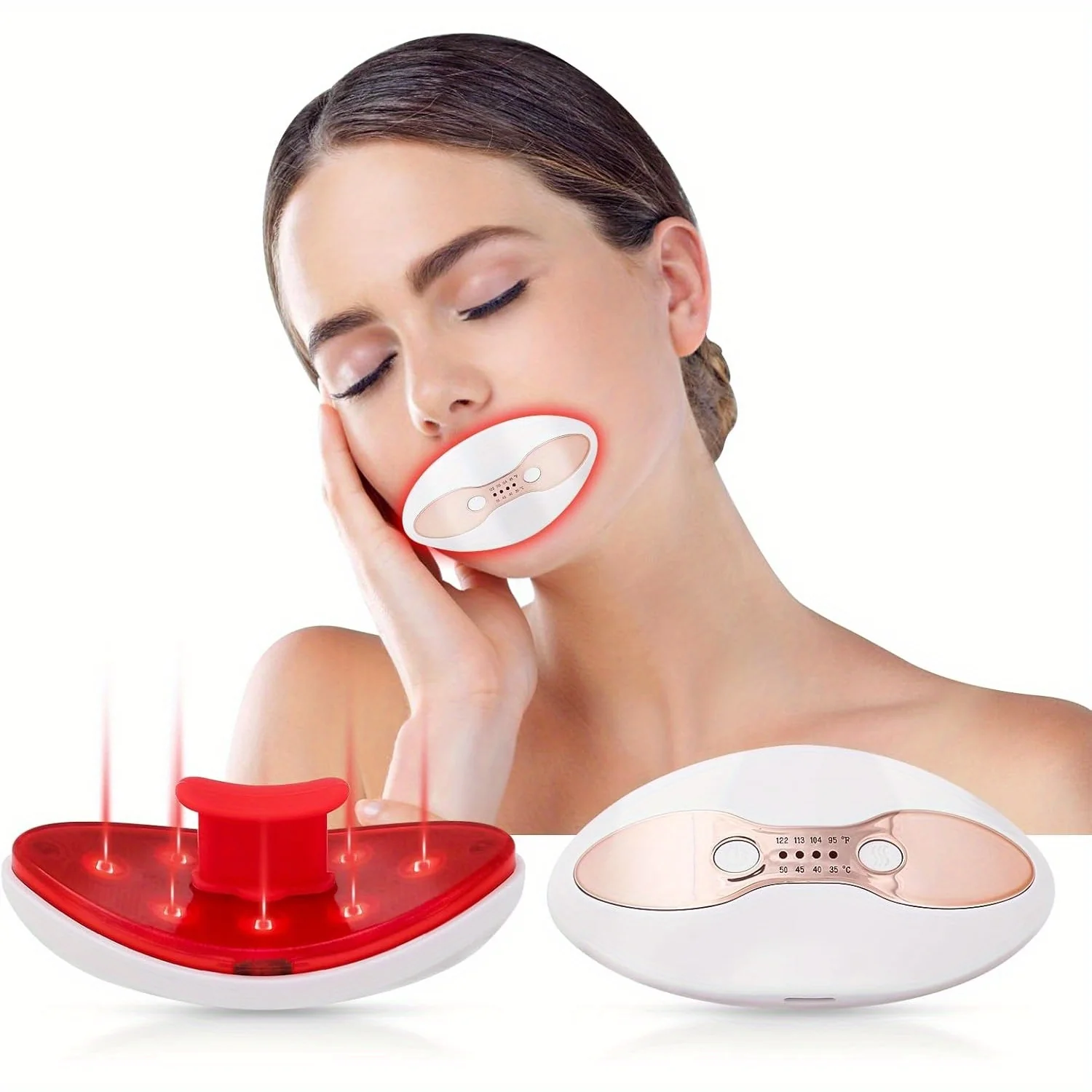 Advanced Heating Lip Trainer - 4 Levels Silicone Lip Shaper Plumper Beauty Tool Traditional