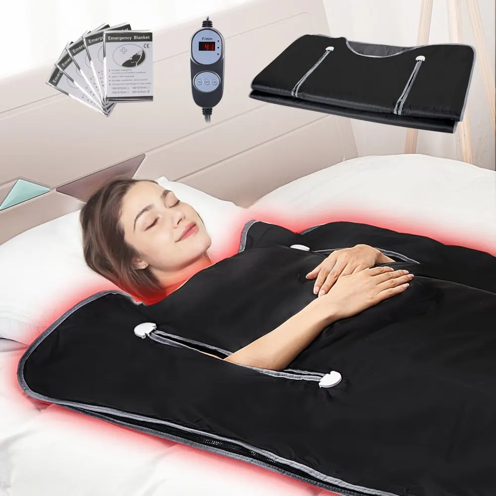 Comfortable VEVOR Portable Infrared Sauna Blanket for Detox Relaxation Advanced