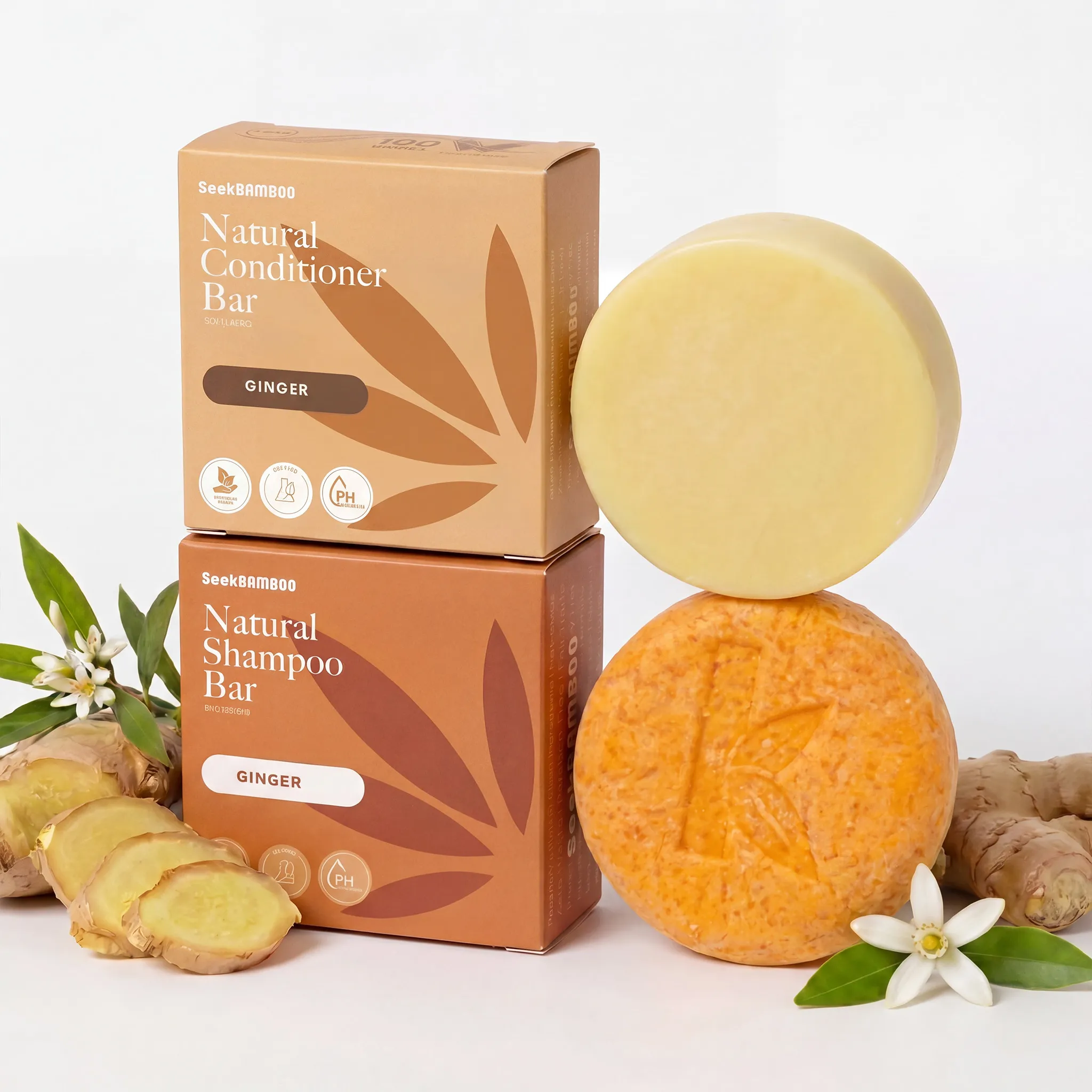 Prestigious Ginger Shampoo and Conditioner BarGinger Shower Bundle Fine Crafted