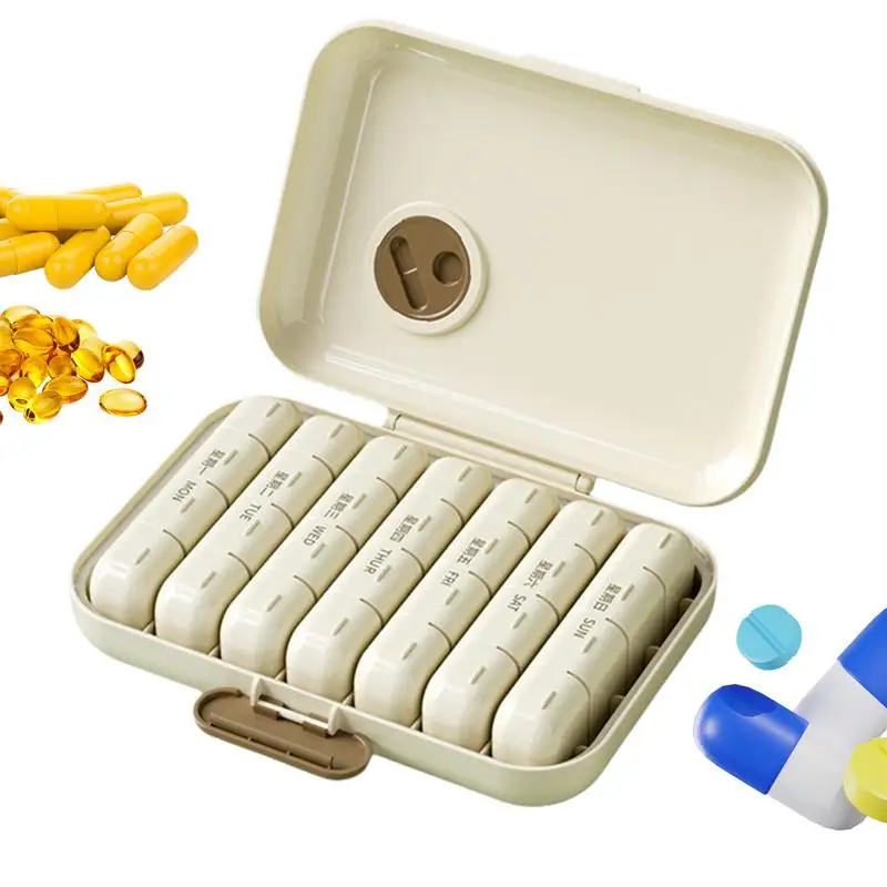 Quality Pill Organizer 3x Day Moisture-Proof Travel Pill Box Traditional