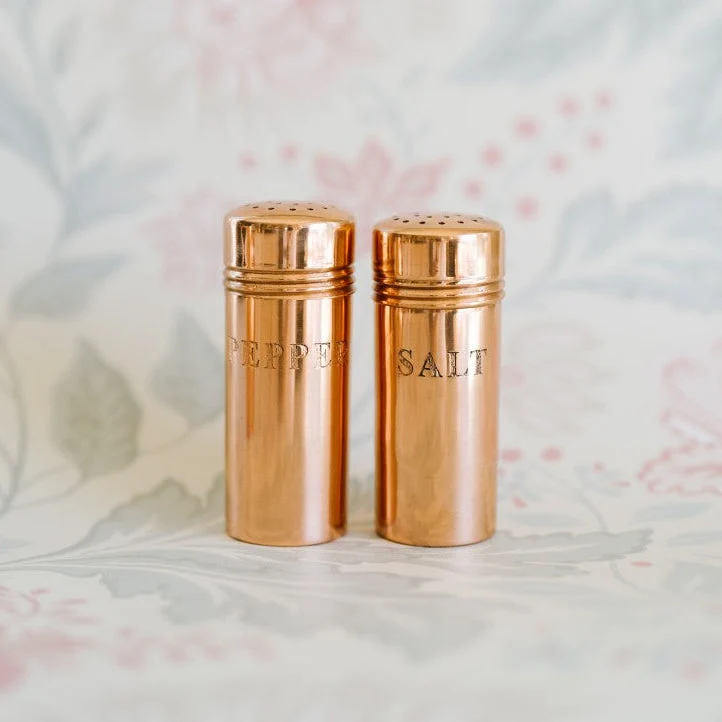 Detailed Copper Salt Pepper Shakers Outstanding