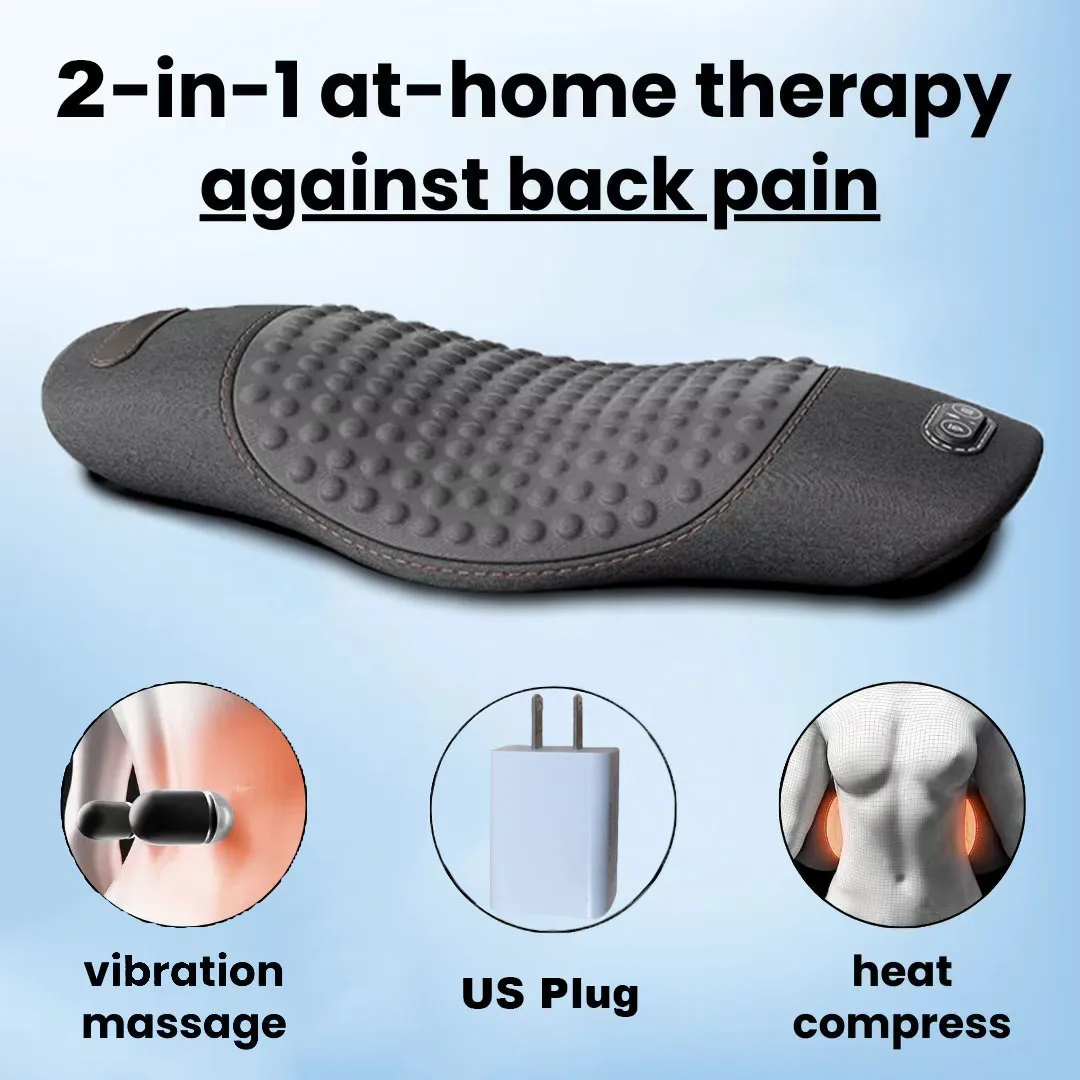Minimalist Waist Pillow Back Massager with Heat Vibration Relief Sustainable