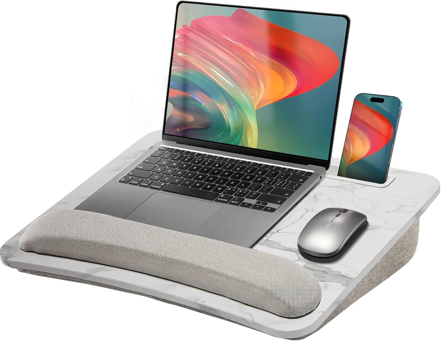 Efficient Huanuo Lap Desk with Cushion and Storage Fits 15.6 Inch Laptops Classic