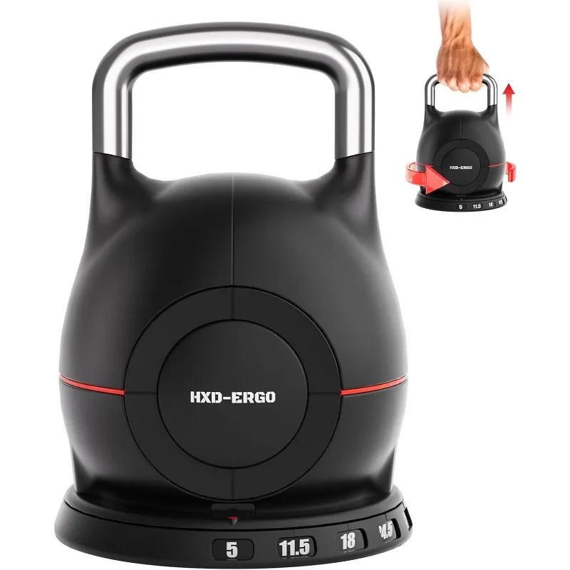 Trendy 7-in-1 Adjustable Kettlebell 5–44 lbs for Home Gym User-Friendly