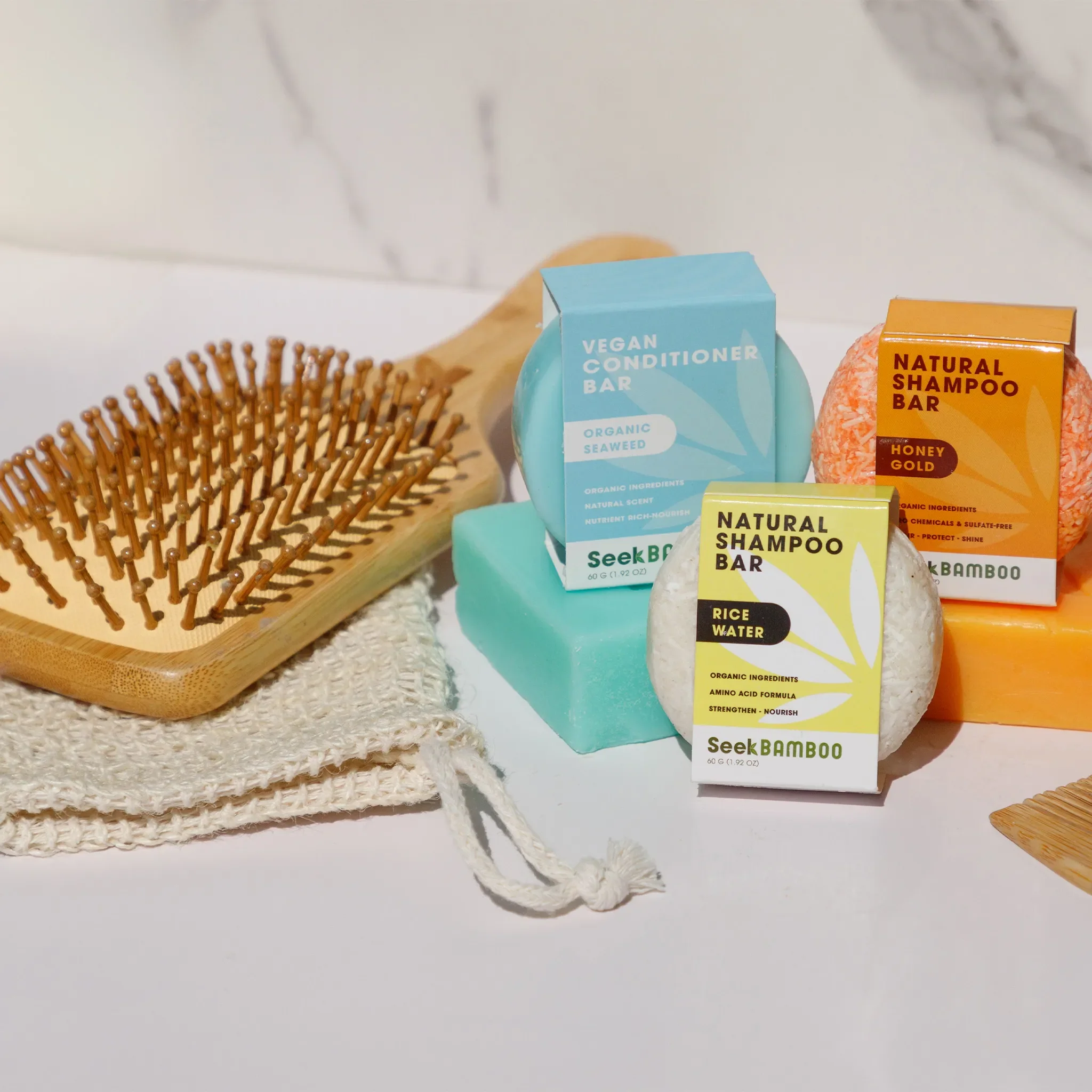Dependable Bamboo Brush With Shampoo Bar Selected