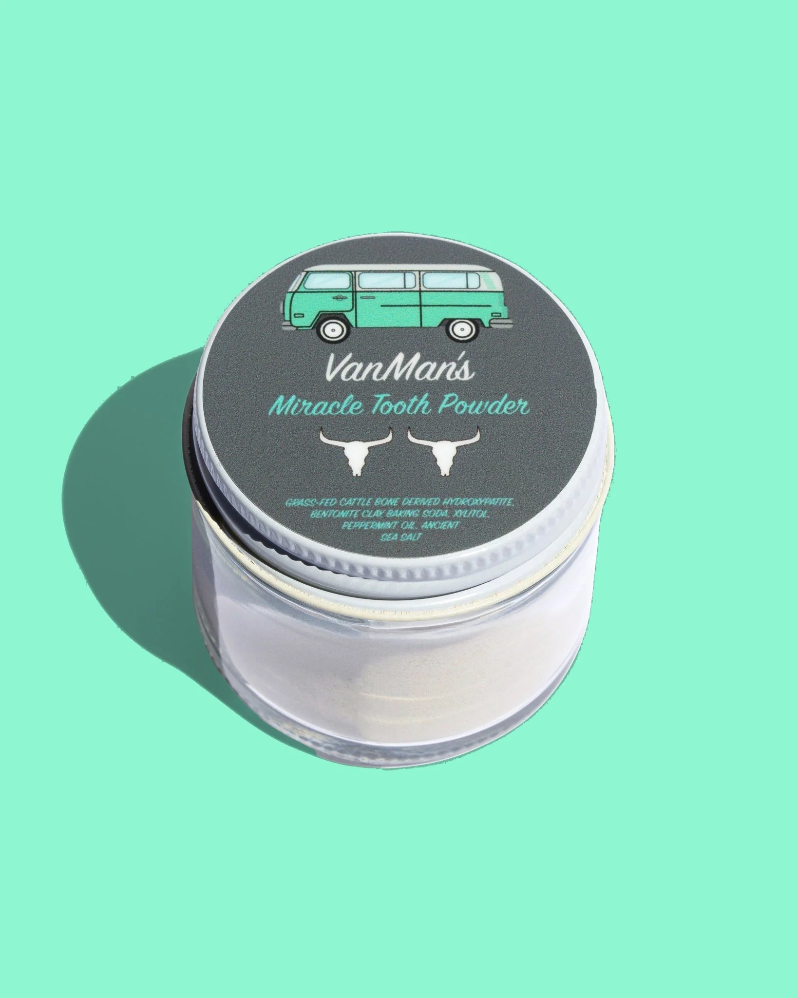 Sustainable VanMan's Tooth Powder - Mint-Bone 2 oz Prestigious
