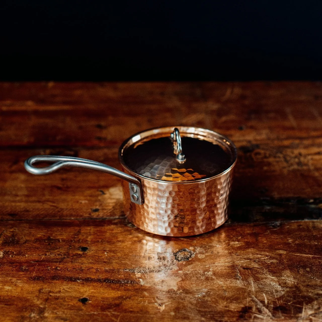 Fashionable Petite French Copper Butter Pot With Lid Luxury
