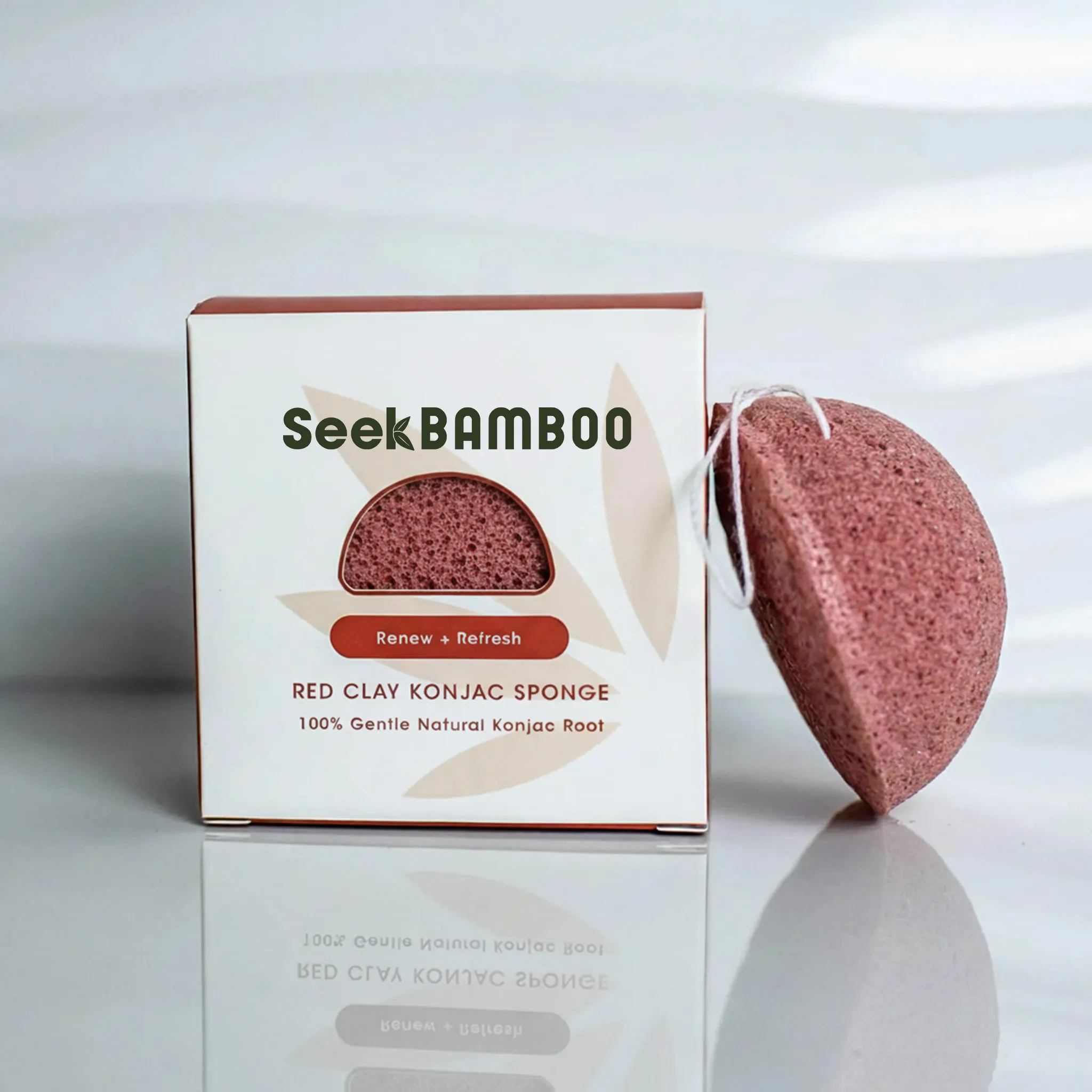 Eco-Friendly Red Clay Konjac Sponge Flexible