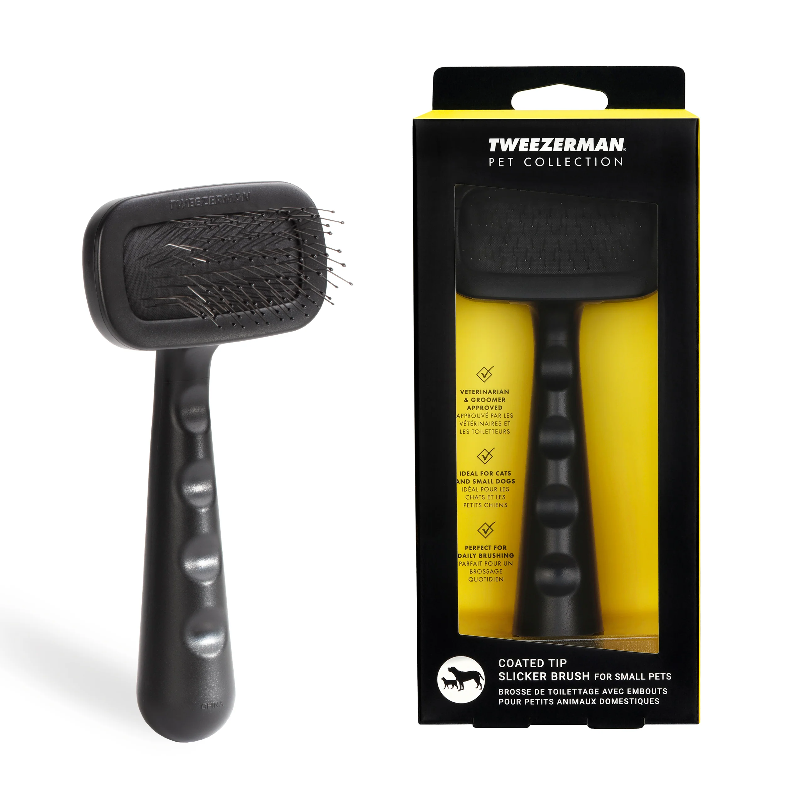 Solid Small Coated Tip Slicker Brush Sustainable
