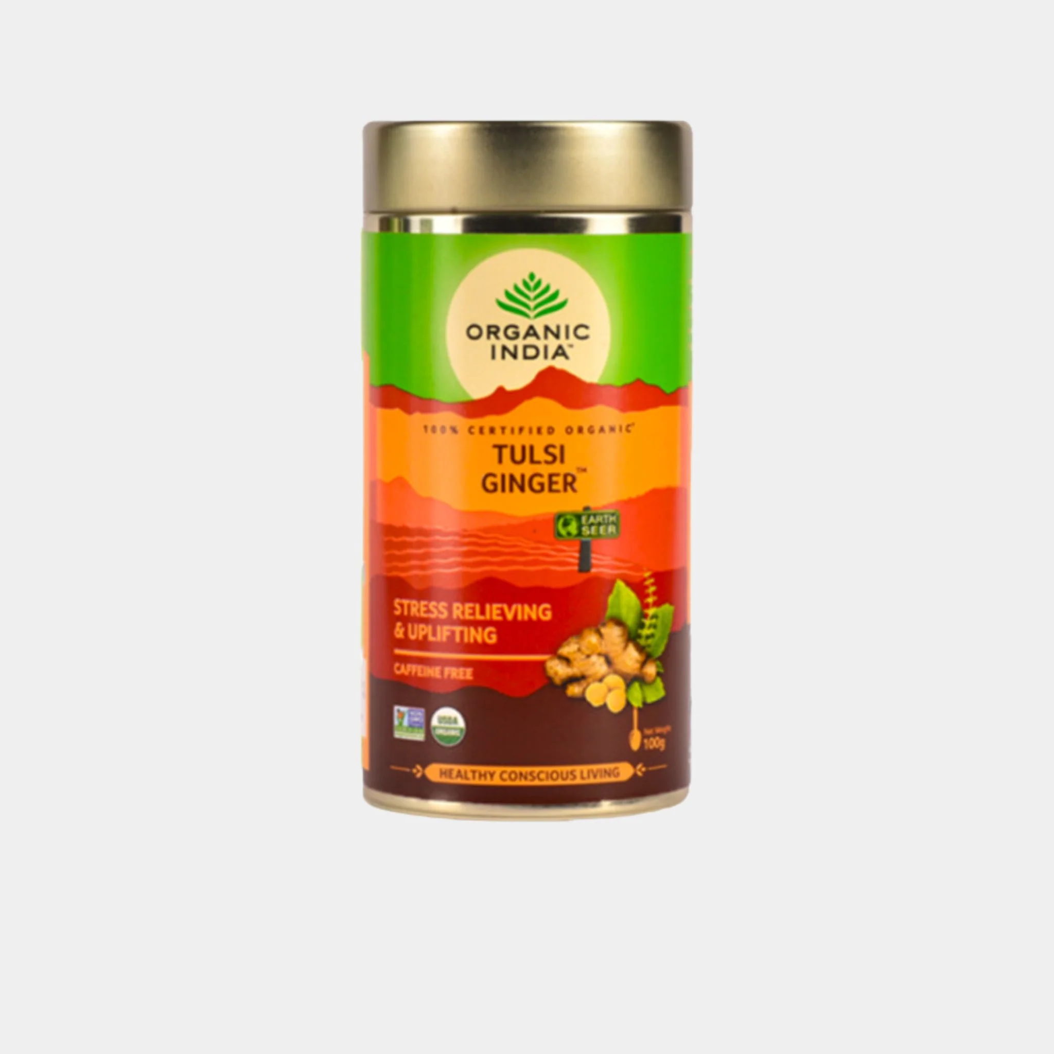 World-Class Organic India Tulsi Ginger Loose-leaf tea Healthy