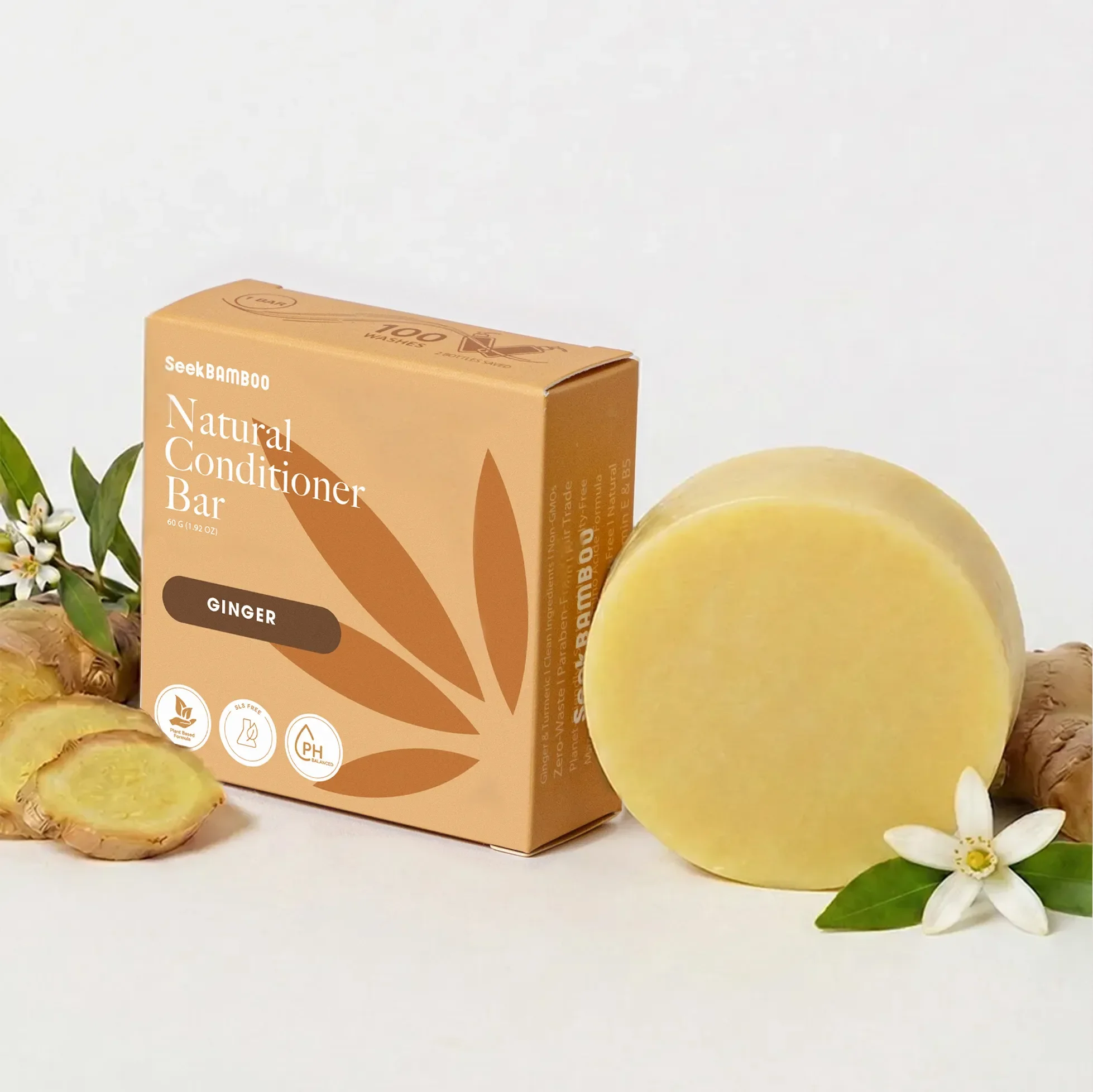 High-Grade Ginger Conditioner BarGinger Shower Bundle Organic