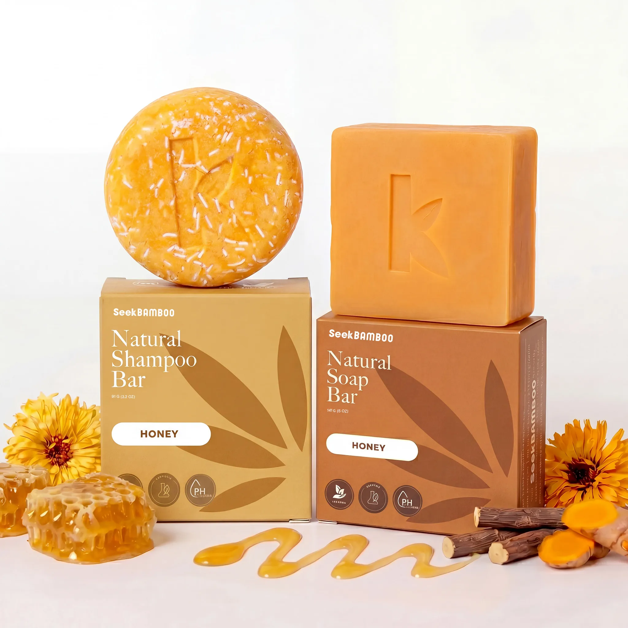 Elite Honey Shampoo and SoapHoney Shower Bundle Clean