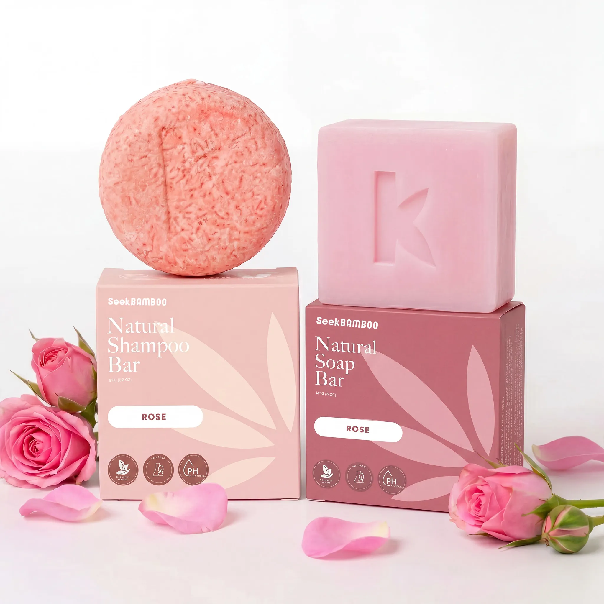 Innovative Rose Shampoo and SoapRose Shower Bundle High-Quality