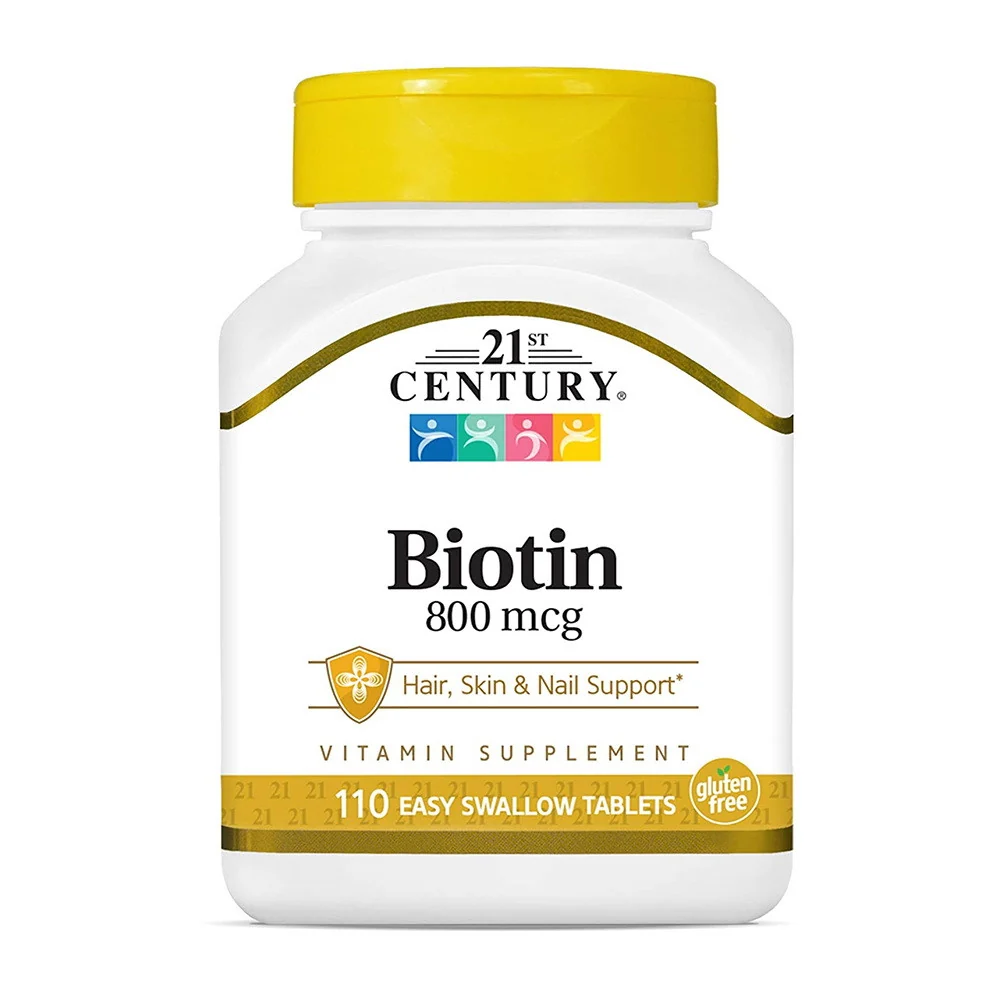 Effective 21st Century Biotin 800 Mcg Maximum Strength Tablets 110 Ea Premium Material